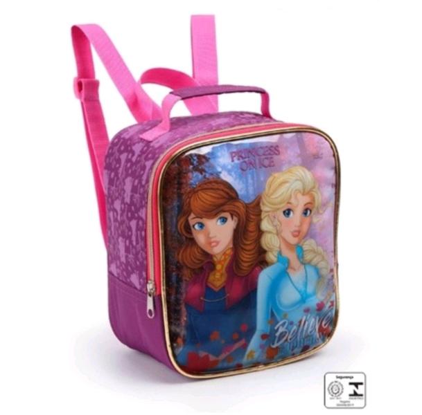 Imagem de Kit Mochila Rodinha Estojo Lancheira Infantil Feminina Princesa do Gelo - SEANITE 40466