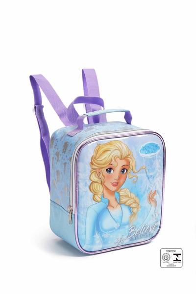 Imagem de Kit Mochila Rodinha Estojo Lancheira Infantil Feminina Princesa do Gelo - SEANITE