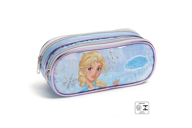 Imagem de Kit Mochila Rodinha Estojo Lancheira Infantil Feminina Princesa do Gelo - SEANITE