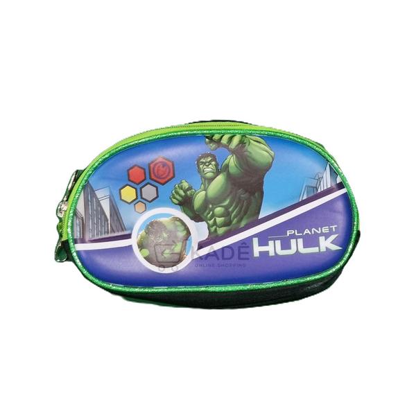 Imagem de Kit Mochila Rodinhas Com Estojo Lancheira Escolar 3 Pcs Hulk