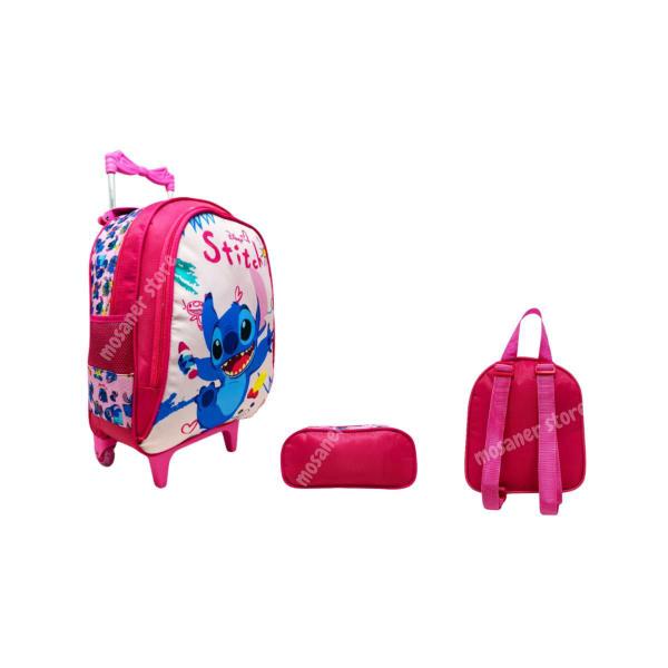 Imagem de Kit Mochila Rodinhas Feminina Infantil Lilo E Stitch