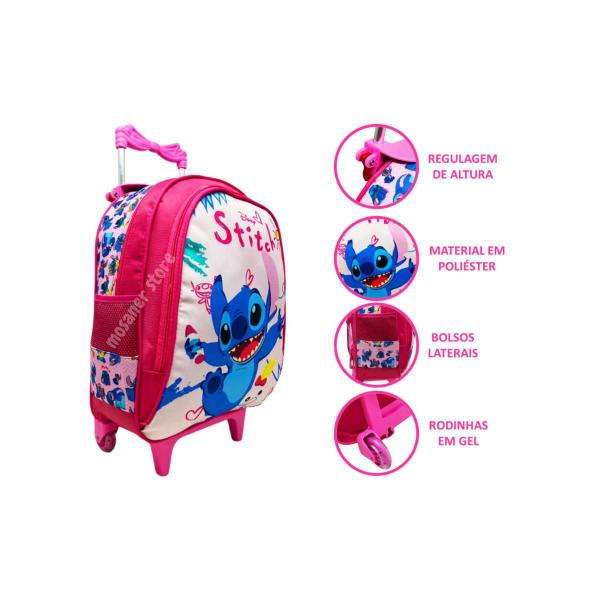 Imagem de Kit Mochila Rodinhas Feminina Infantil Lilo E Stitch