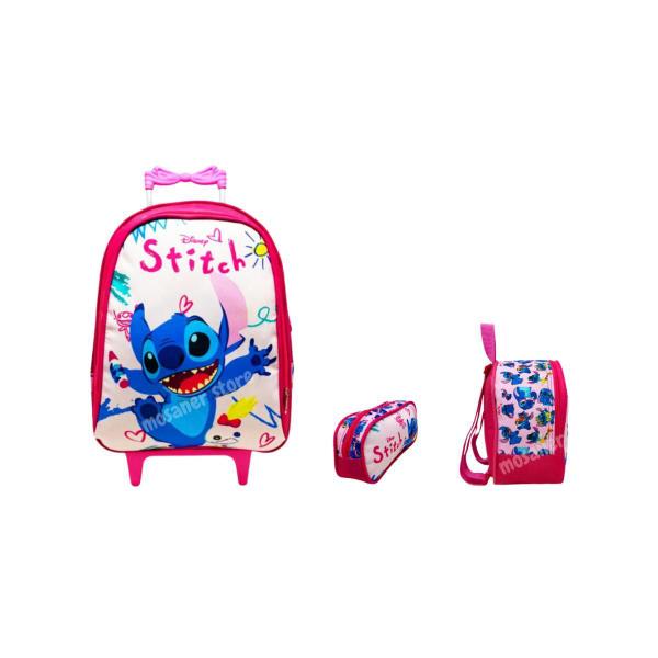 Imagem de Kit Mochila Rodinhas Feminina Infantil Lilo E Stitch