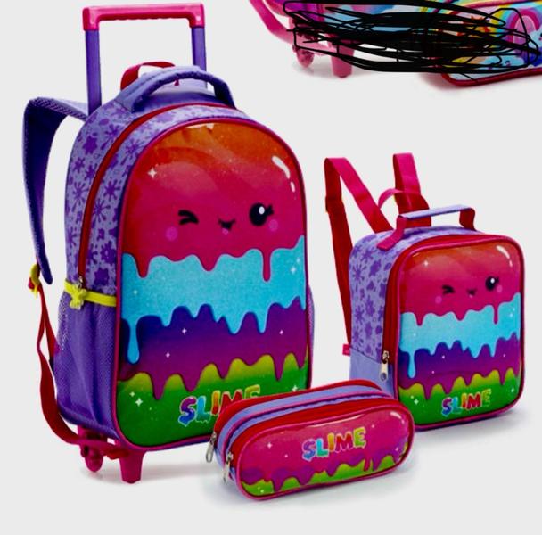 Imagem de Kit Mochila Rodinhas Infantil Menino/Menina Escolar