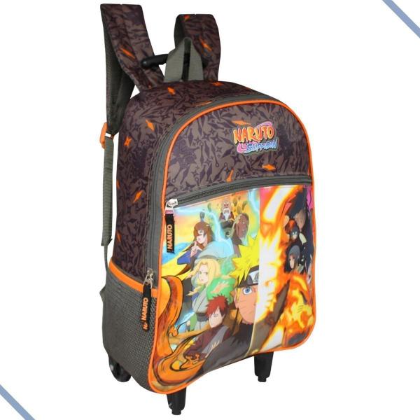 Imagem de Kit Mochila Rodinhas + Lancheira Com Estojo Naruto Shippuden