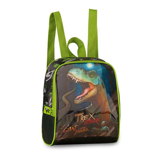 Imagem de Kit Mochila Rodinhas Lancheira Estojo Escolar Infantil Dinossauro Masculino