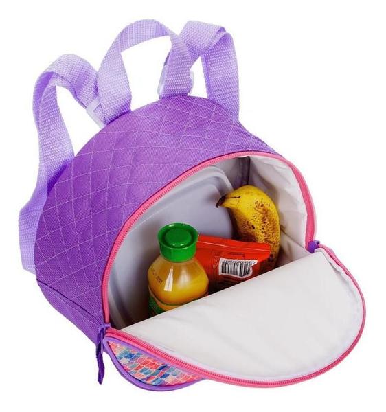 Kit Mochila Rodinhas Lancheira Térmica Infantil Escolar Menina Plus Pequena Sereia Sestini Imagem de Kit Mochila Rodinhas Lancheira Térmica Infantil Escolar Menina Plus Pequena Sereia Sestini