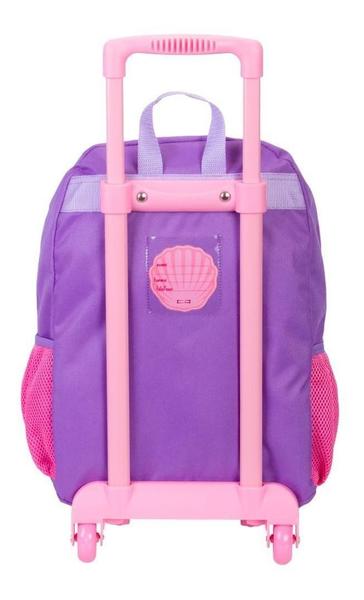 Kit Mochila Rodinhas Lancheira Térmica Infantil Escolar Menina Plus Pequena Sereia Sestini Imagem de Kit Mochila Rodinhas Lancheira Térmica Infantil Escolar Menina Plus Pequena Sereia Sestini