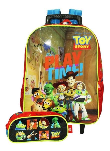 Imagem de Kit Mochila Toy Story + Estojo Infantil Rodinhas Oficial Esc