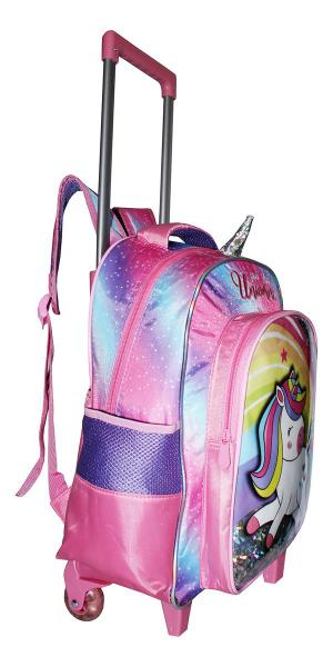 Kit Mochila Unicórnio Juvenil Escolar Meninas Rosa Infantil - Denlex Imagem de Kit Mochila Unicórnio Juvenil Escolar Meninas Rosa Infantil