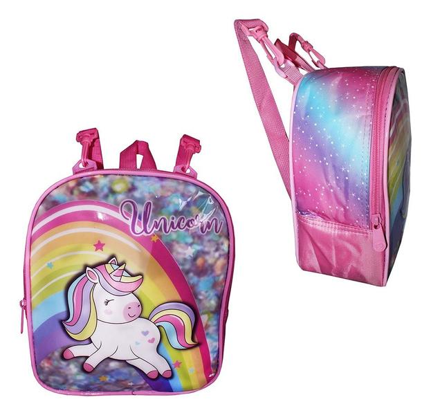 Kit Mochila Unicórnio Juvenil Escolar Meninas Rosa Infantil - Denlex Imagem de Kit Mochila Unicórnio Juvenil Escolar Meninas Rosa Infantil