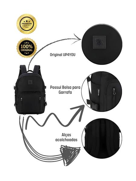 Imagem de Kit Mochila Up4You Preto Notebook+Lancheira Térmica Conjunto