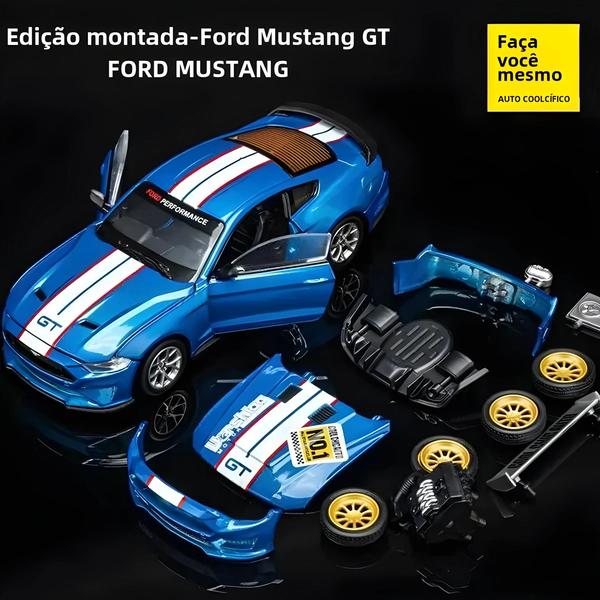 Imagem de Kit Modelo de Carro Ford Mustang em Liga 1:43 - Colecionável e Exclusivo