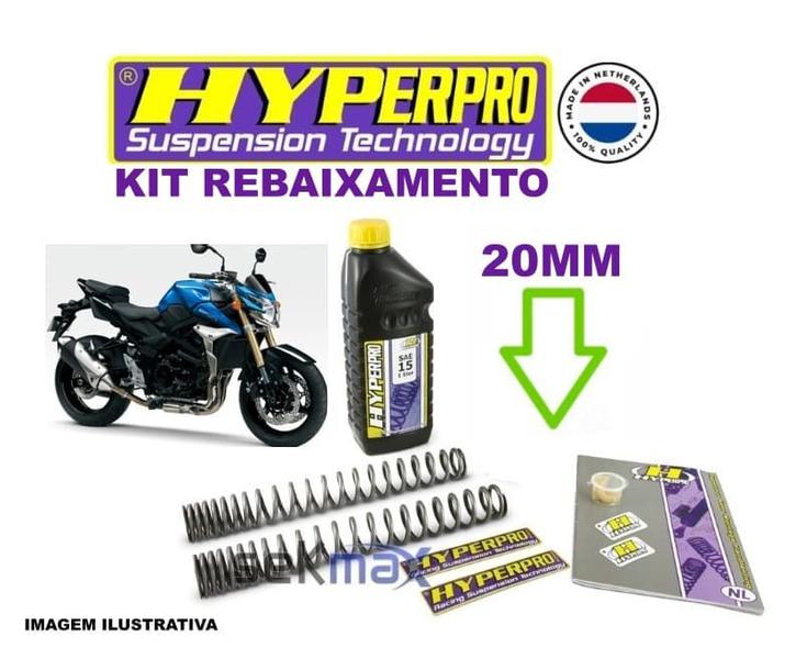 Kit molas Rebaixamento D+T Hyperpro Suzuki GSR 750 2011- Imagem de Kit molas Rebaixamento D+T Hyperpro Suzuki GSR 750 2011-