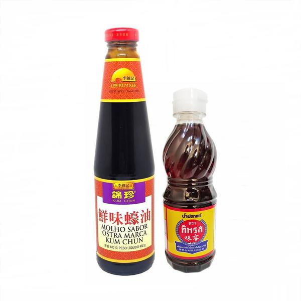 Kit Molho De Ostra Kum Chun 480g + Molho De Peixe Nampla 300 - Kampai Imagem de Kit Molho De Ostra Kum Chun 480g + Molho De Peixe Nampla 300