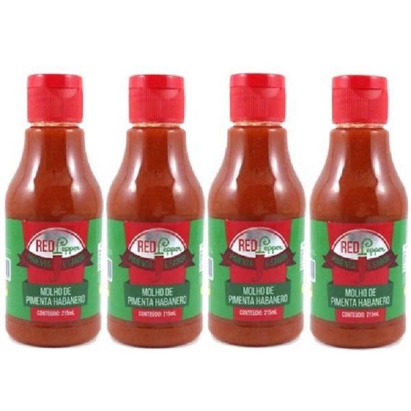 Imagem de Kit Molho De Pimenta Mendez 215Ml 04 Red Pepper Habanero