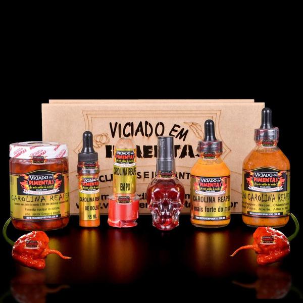 Kit Molho De Pimentas Carolina Reaper - VICIADO EM PIMENTAS Imagem de Kit Molho De Pimentas Carolina Reaper