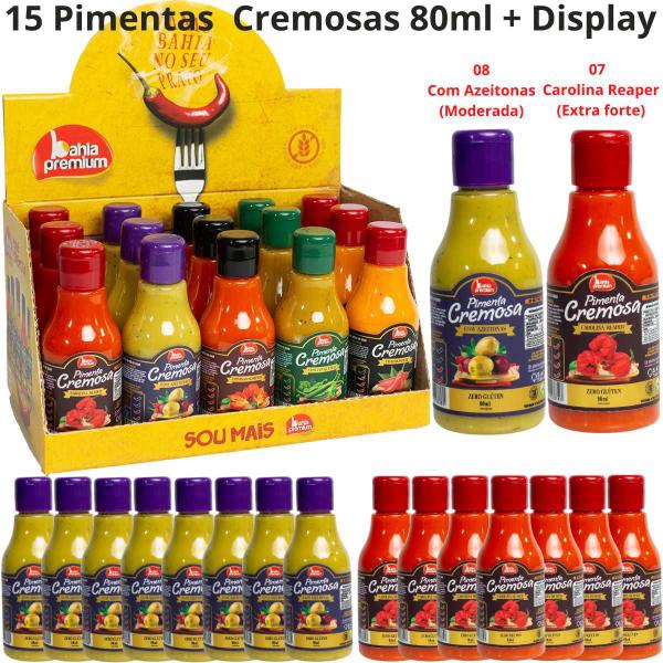 Kit Molho Pimenta Cremosa Bahia Premium Display 15 Unidades Imagem de Kit Molho Pimenta Cremosa Bahia Premium Display 15 Unidades