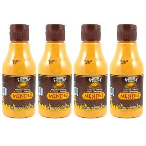 Imagem de Kit Molho Pimenta Mendez 215Ml 04 Cremosa Defumada Chipotle