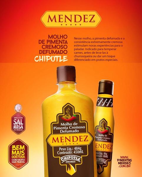 Imagem de Kit Molho Pimenta Mendez 450ml 02 Cremosa Defumada Chipotle