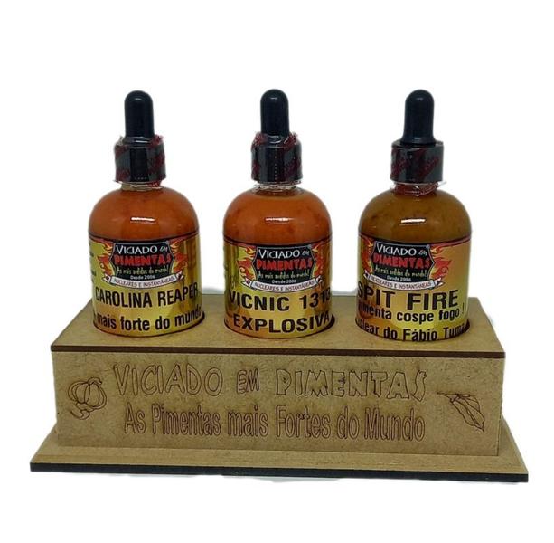 Kit Molhos De Pimentas Orgânico Natural +ardida Do Mundo - VICIADO EM PIMENTAS Imagem de Kit Molhos De Pimentas Orgânico Natural +ardida Do Mundo