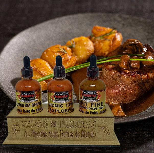 Kit Molhos De Pimentas Orgânico Natural +ardida Do Mundo - VICIADO EM PIMENTAS Imagem de Kit Molhos De Pimentas Orgânico Natural +ardida Do Mundo