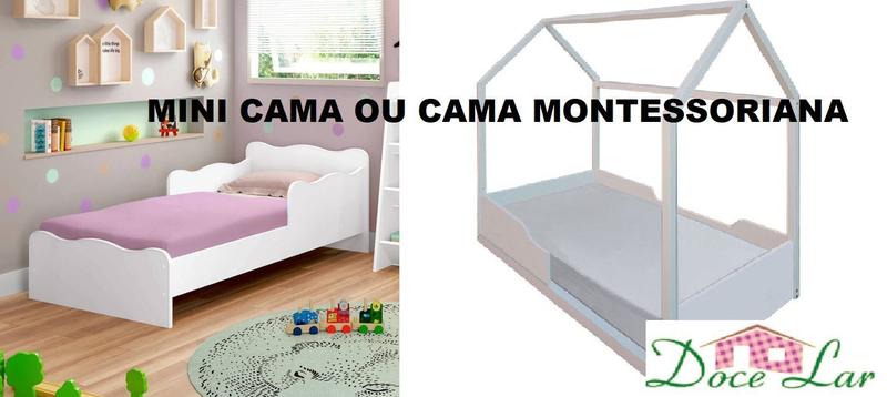 Imagem de Kit Montessoriano Mini Cama Trança Chuva de Amor Azul Bebe