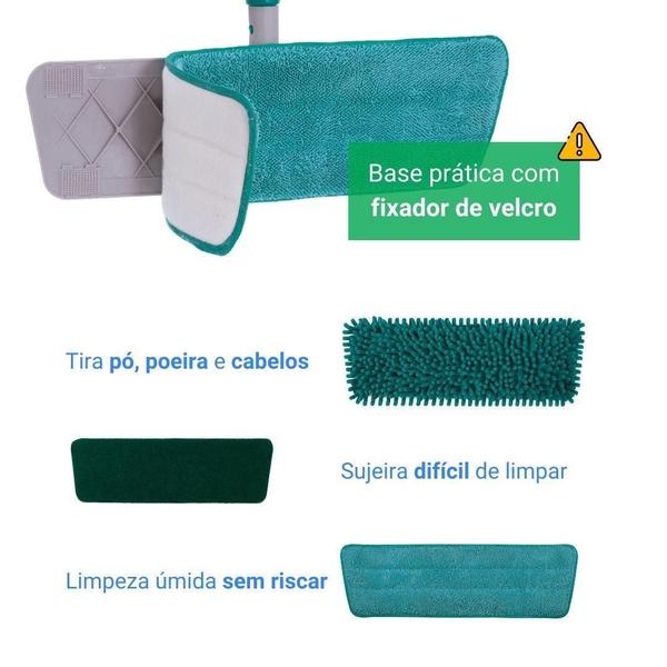 Imagem de Kit Mop Plano 3 Em 1 Limpeza Pesada, Seca Ou Úmida Flashlimp