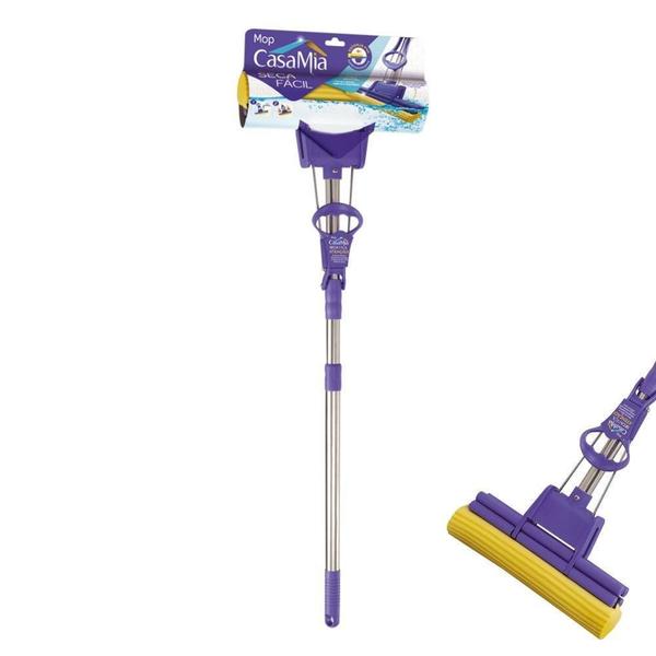 Imagem de Kit Mop Seca Fácil + 3 Refis Limpeza De Piso E Vidro Casamia