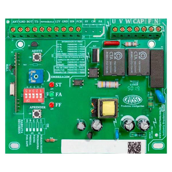 Imagem de Kit Motor Automatizador Portão Eletrônico Rossi DZ Nano Vip 500Kg 1/4 Deslizante Com Abertura SUPER Rápida 4 Metros de Cremalheira