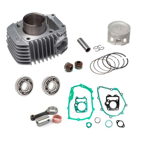 Imagem de Kit Motor C/ Rolamen Biela Ret Válulas Juntas Biz125 Injeçao