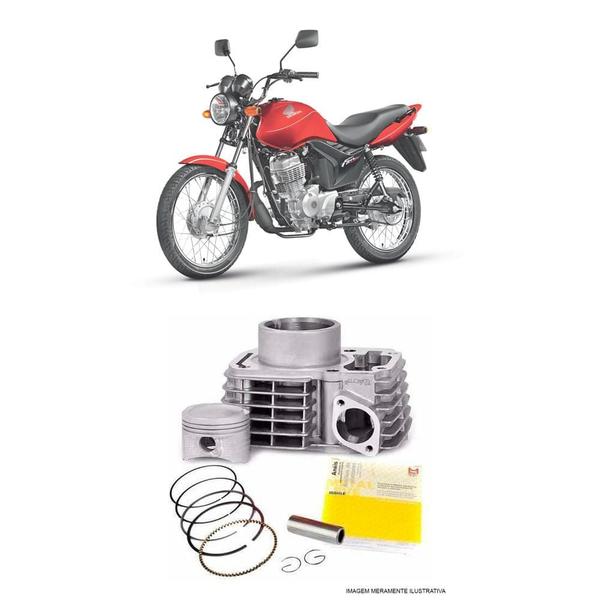 Imagem de Kit Motor Cilindro CG 125 Fan ES KS Cargo 2009- Metal Leve