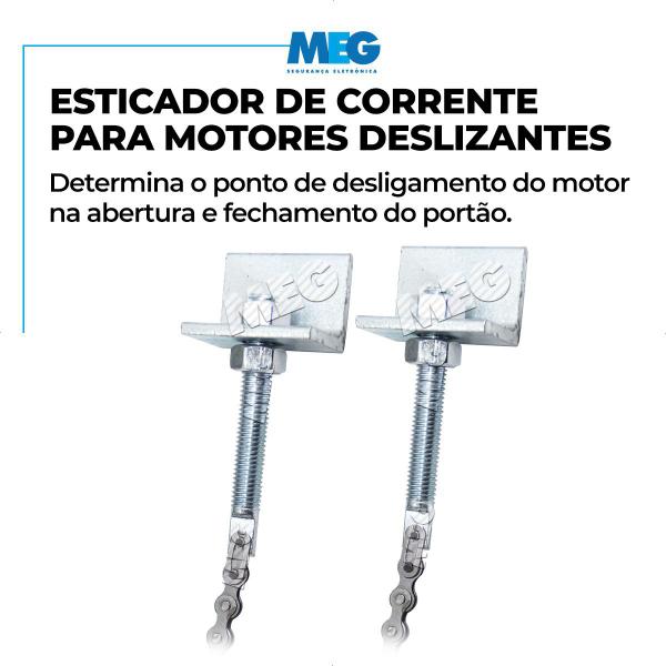 Imagem de Kit Motor De Correr Corrente Celtron Até 7m Portão 400kg