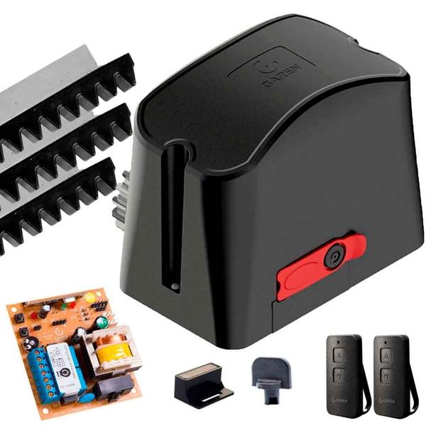 Kit Motor de Portão Eletrônico Deslizante DZ Casa Fit 1/4 Garen Automatizador de Portões até 300kg + 3,5 Metros de Cremalheira Imagem de Kit Motor de Portão Eletrônico Deslizante DZ Casa Fit 1/4 Garen Automatizador de Portões até 300kg + 3,5 Metros de Cremalheira