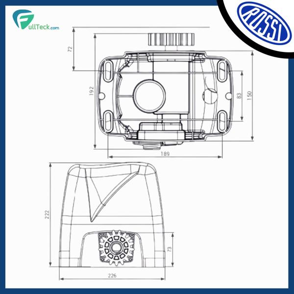 Imagem de Kit Motor Dz Atto Turbo V2 Rossi +1 Tx Click e 1 Controle 4m