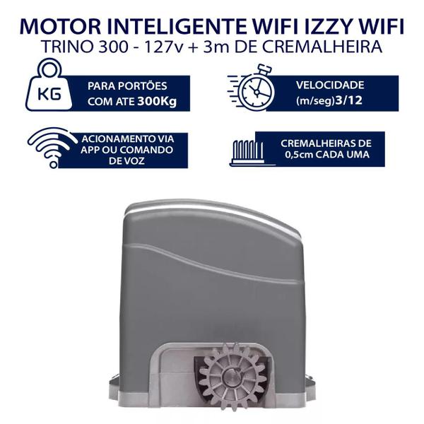 Imagem de Kit motor inteligente - izzy 300 127v c/ 3m de cremalheira