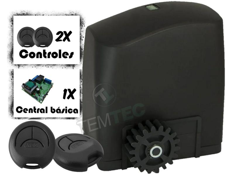 Imagem de KIT MOTOR PORTÃO DE CORRER RCG PL 300Kg 1/5CV 127V ou 220V + 2 CONTR. SEM CREMALHEIRAS