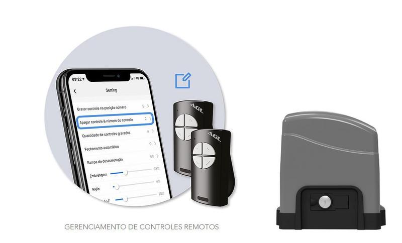 Imagem de Kit Motor Portão Deslizante Correr Izzy App Celular Alexa Google C/Cremalheira