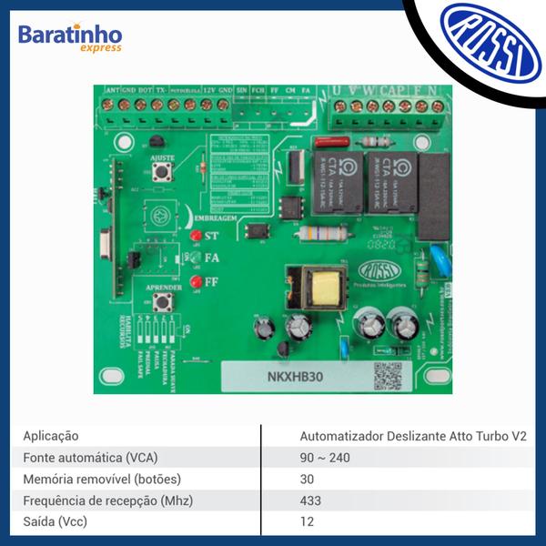 Imagem de Kit Motor Portão Dz Atto V2 Turbo Rossi 350Kg 1Controle 3,5m