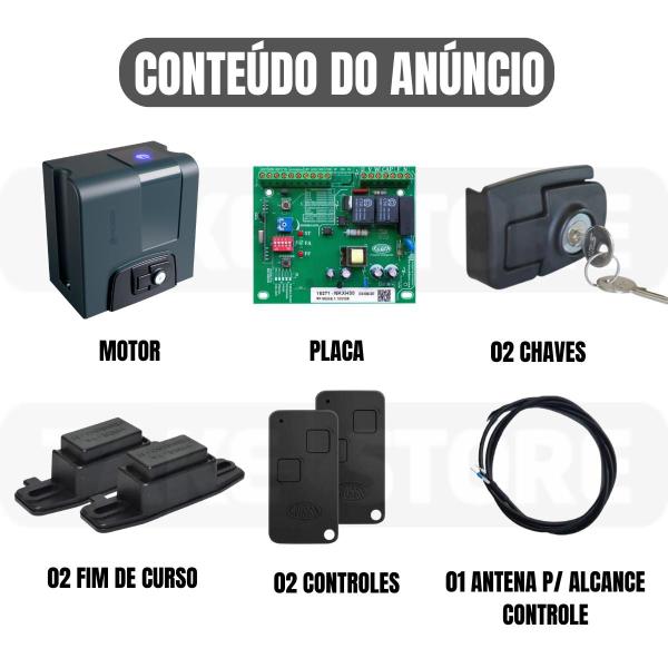Kit Motor Portão Residencial Dz Nano Nitro 36 3seg 650kg Bivolt Rossi Imagem de Kit Motor Portão Residencial Dz Nano Nitro 36 3seg 650kg Bivolt Rossi