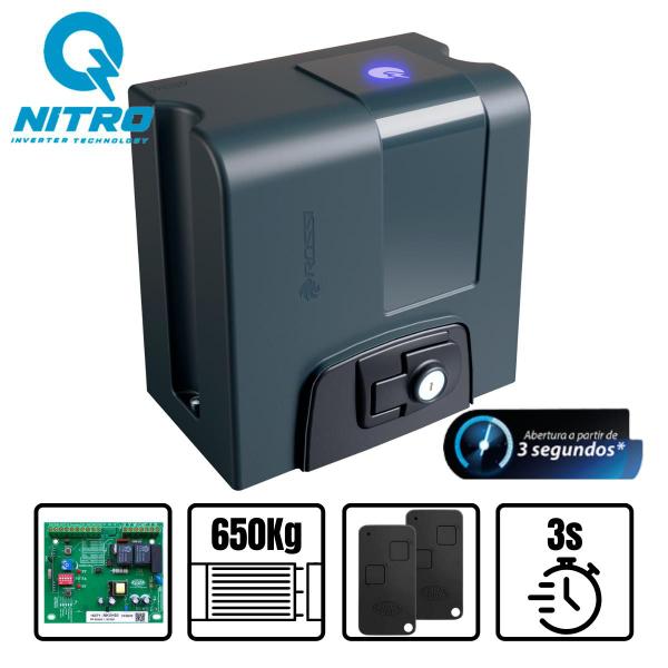 Kit Motor Portão Residencial Dz Nano Nitro 36 3seg 650kg Bivolt Rossi Imagem de Kit Motor Portão Residencial Dz Nano Nitro 36 3seg 650kg Bivolt Rossi