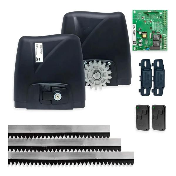 Kit Motor Rossi dz Atto Turbo 3 Cremalheiras 2 Controles 350KG 220v Imagem de Kit Motor Rossi dz Atto Turbo 3 Cremalheiras 2 Controles 350KG 220v