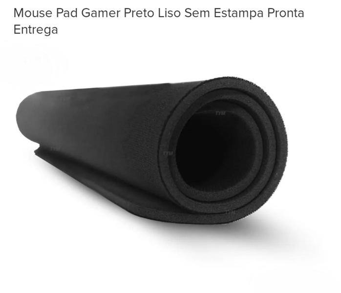 Imagem de Kit Mouse e Mouse Pad preto para PC e Notebook, USB Luz LED