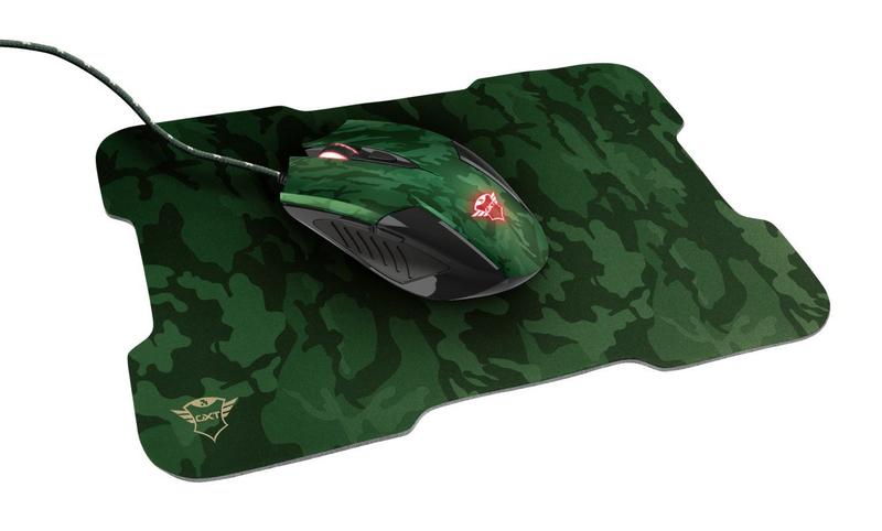 Imagem de Kit Mouse e Mousepad Gamer Trust Rixa Camuflado