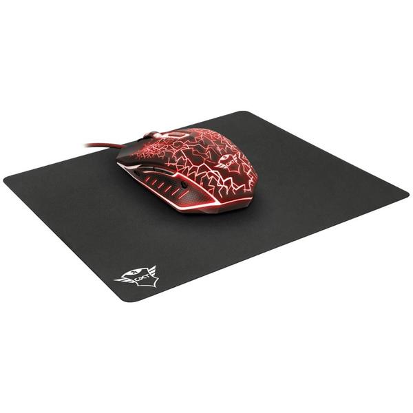 Imagem de Kit Mouse e Mousepad Trust GXT 783 Izza - 2400dpi - 6 Botões - Ambidestro - 22736