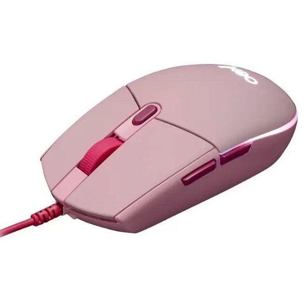 Imagem de Kit Mouse e Mousepad Vibes Rosa OEX MC200