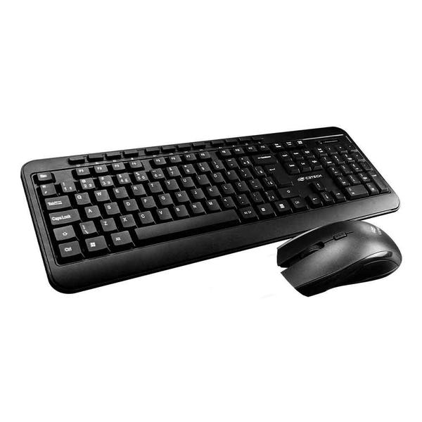 Imagem de Kit Mouse E Teclado C3tech Sem Fio Usb Preto - K-w60bk