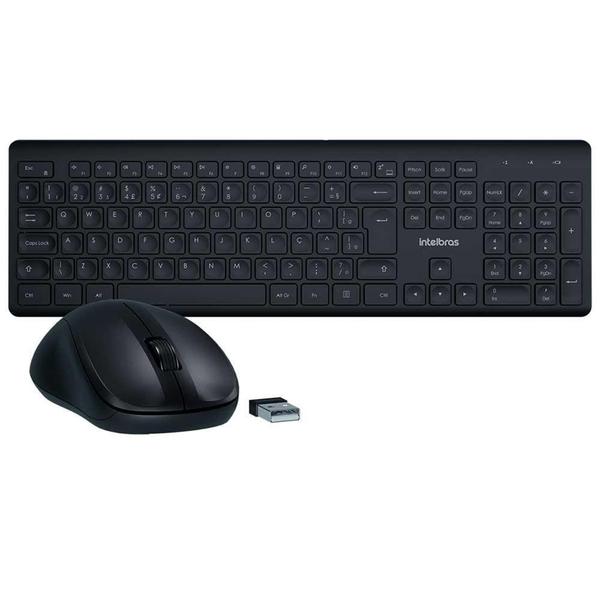 Imagem de Kit mouse e teclado intelbras csi50  sem fio preto - 4294200