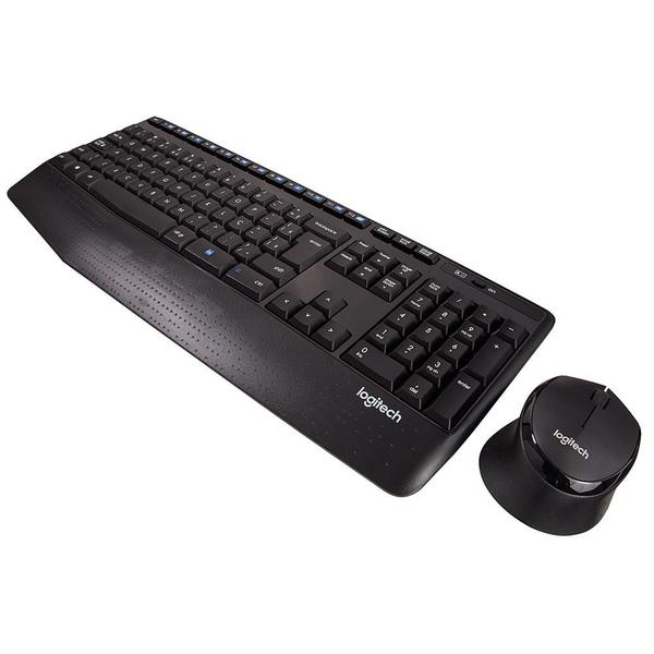 Imagem de Kit mouse e teclado logitech mk345 sem fio preto