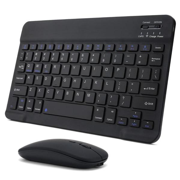 Imagem de Kit Mouse e Teclado Magnético Sem Fio Bluetooth - Preto